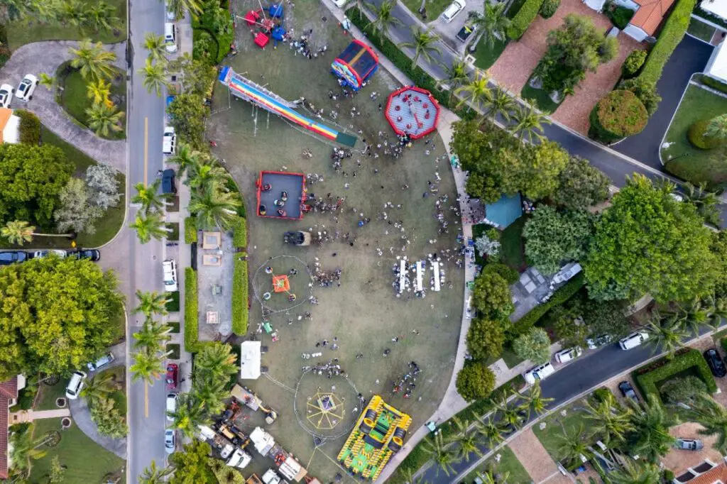 Cinematic aerial drone photography Hollywood Floreda