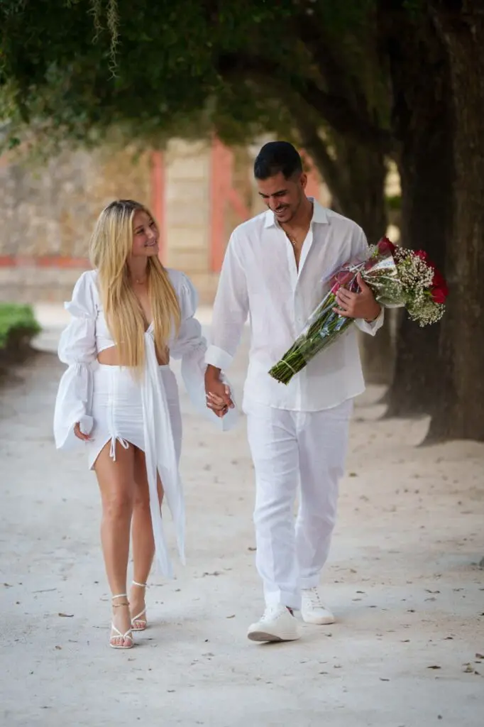 Couples Photography – romantic sunset beach portrait