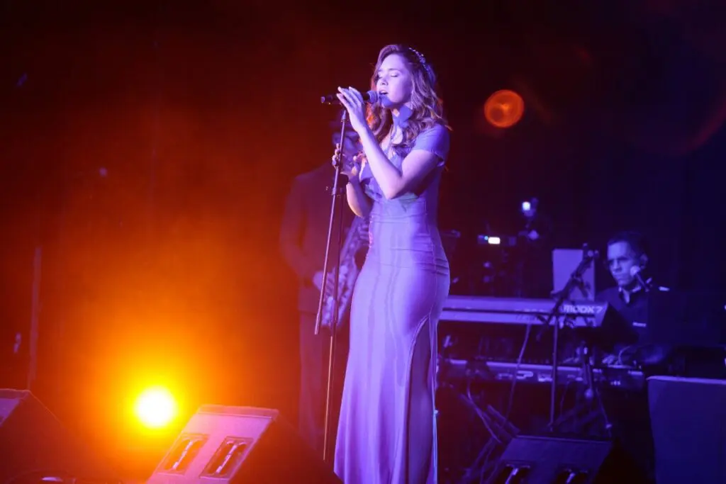 Close-up of young singer performing at YSS 2023