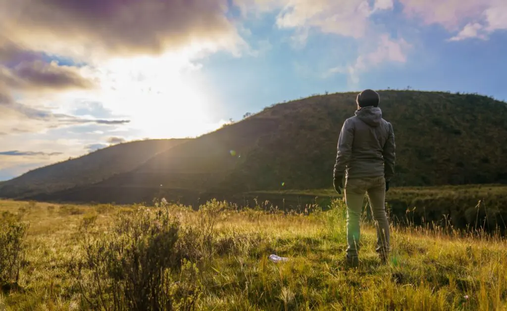 Sunrise landscape photography over a calm lake
