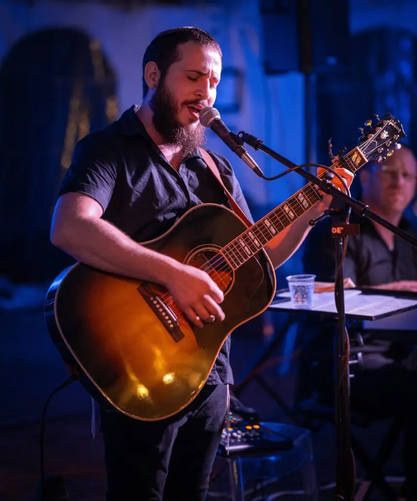 Concert photography — musician performing on stage, captured by Dov Gurewicz