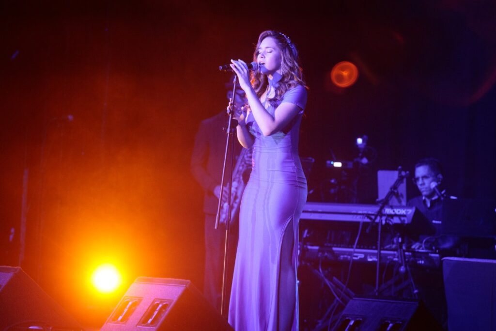 Close-up of young singer performing at YSS 2023