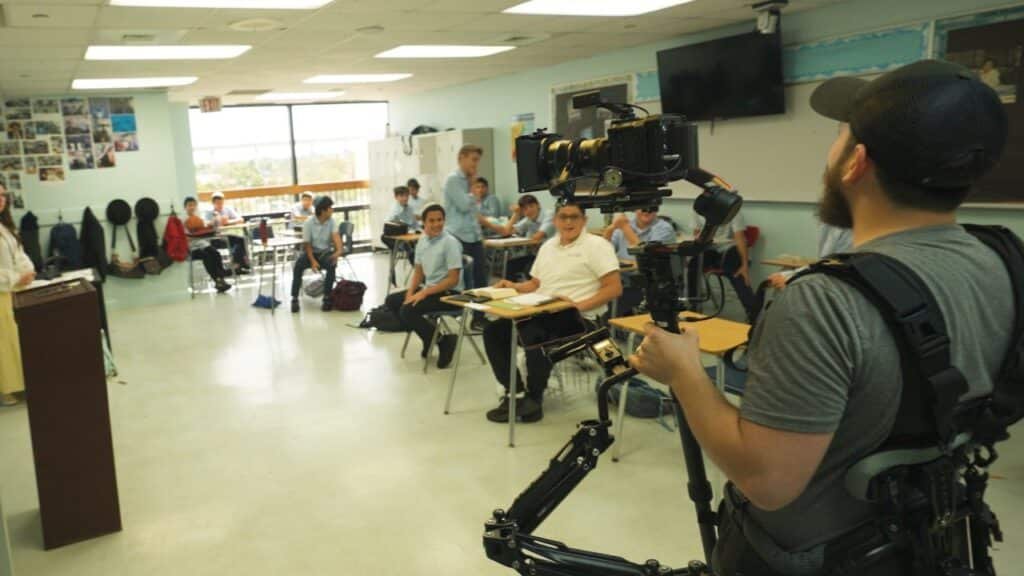 Principal Yaakov Garfinkle guiding Dinner Commercial – LEC film project