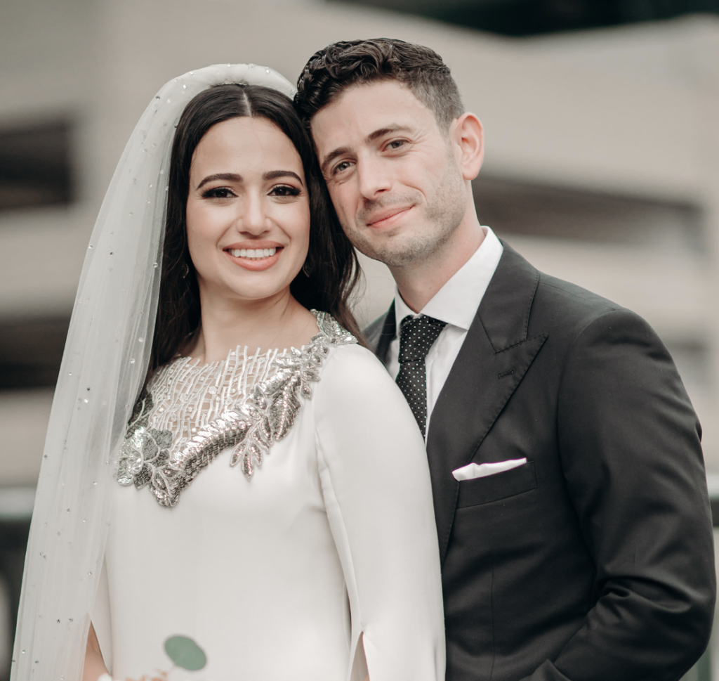 Zoli and Chava on their wedding day in Coral Gables, following their surprise proposal photographed by Dov Gurewicz