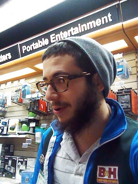 Dov Gurewicz on the B&H Photo sales floor in New York, 2012