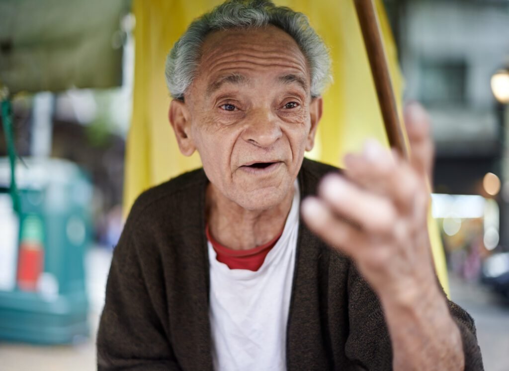 Smiling senior man photographed for a Legacy Film