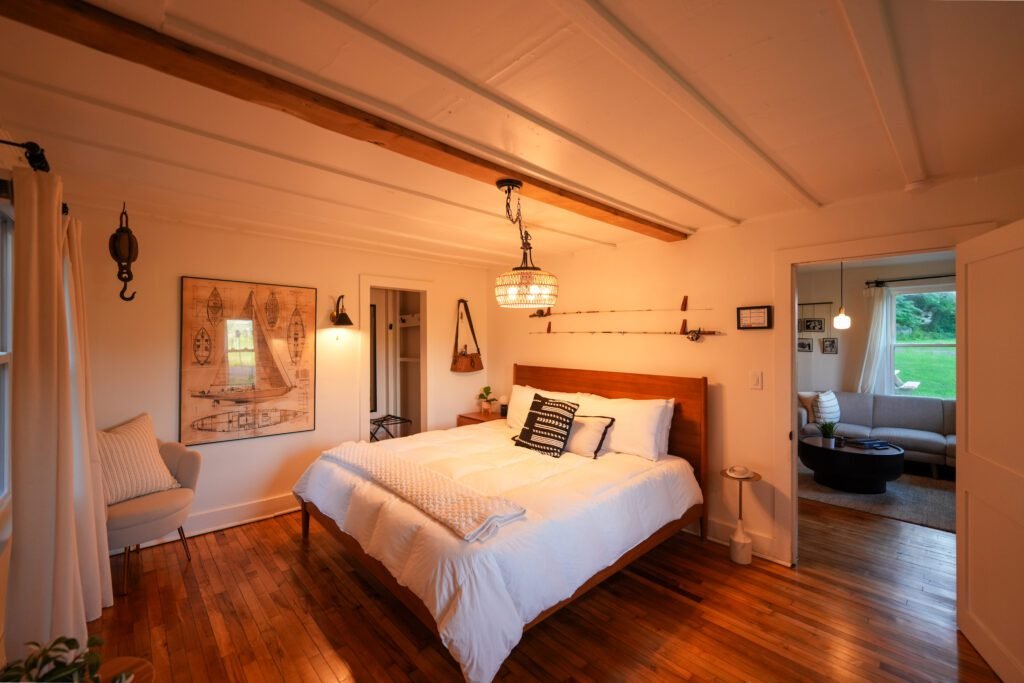 FLX waterfall house finger lakes watkins glen airbnb interior
